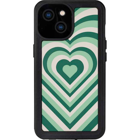 Lucky Heart Pattern iPhone 15 Waterproof Case
